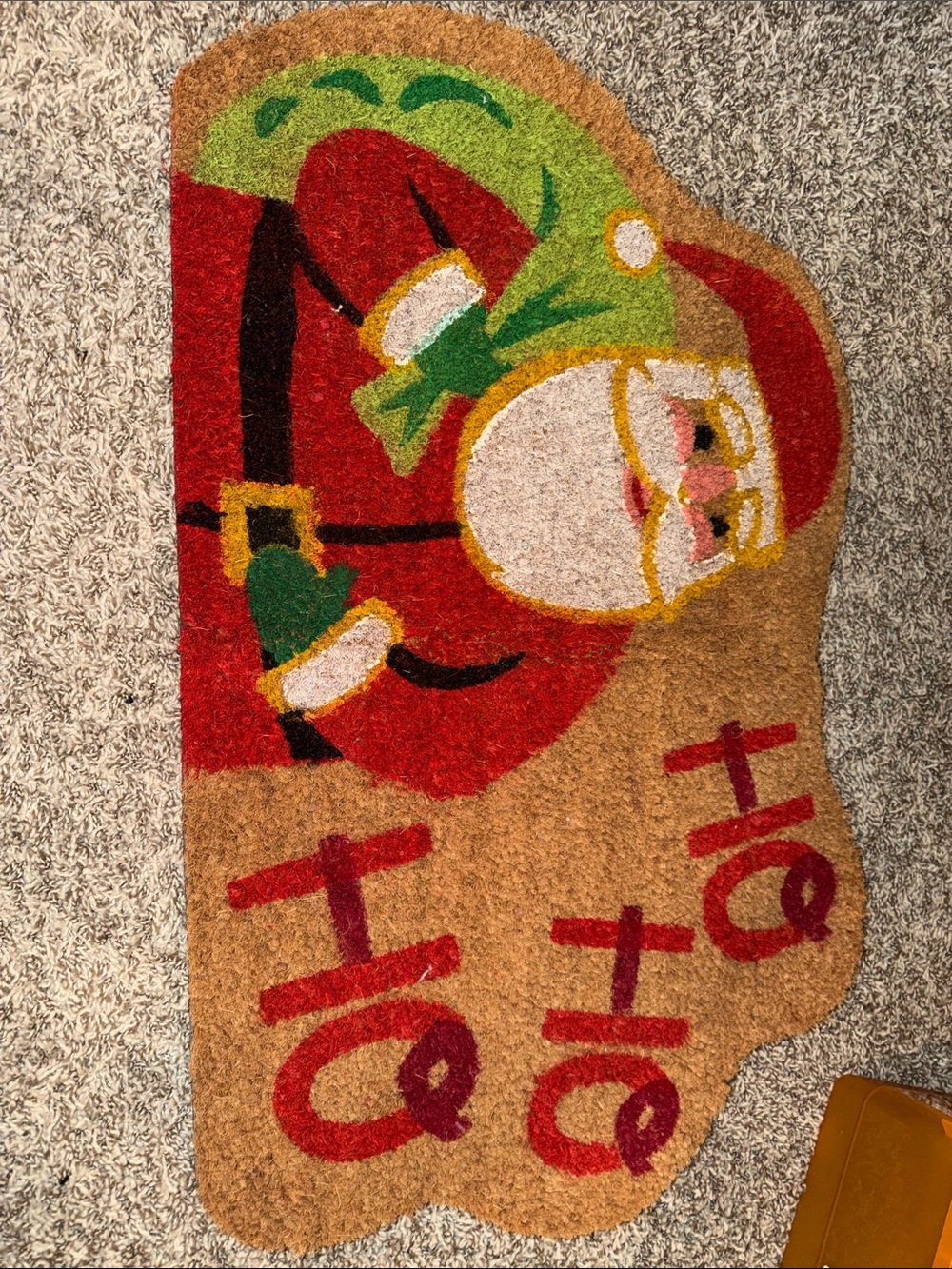 Target Santa 'Ho Ho Ho' Holiday Doormat in Red, Green, Tan, White